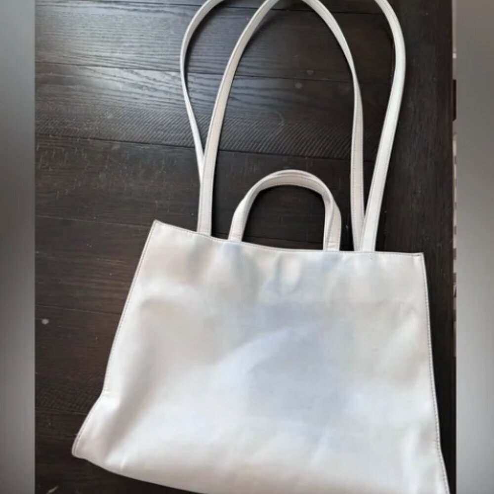 Telfar White Large Shopping Tote - Picture 4 of 5
